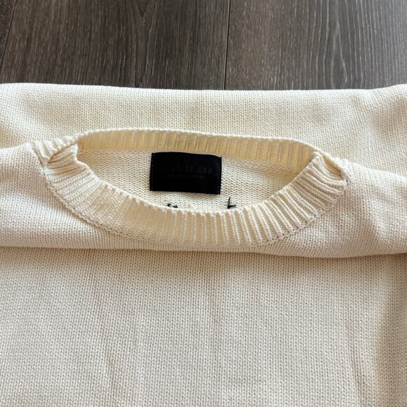 Fear of God 7th Collection Overlapped Boat Neck Voluminous Sweater Medium Fall - Picture 7 of 12